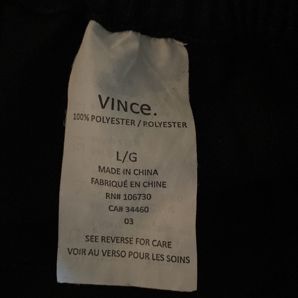 Vince gorgeous black satin piped joggers/trousers with great pockets - Picture 14 of 15
